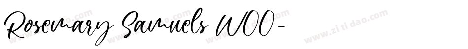 Rosemary Samuels W00字体转换